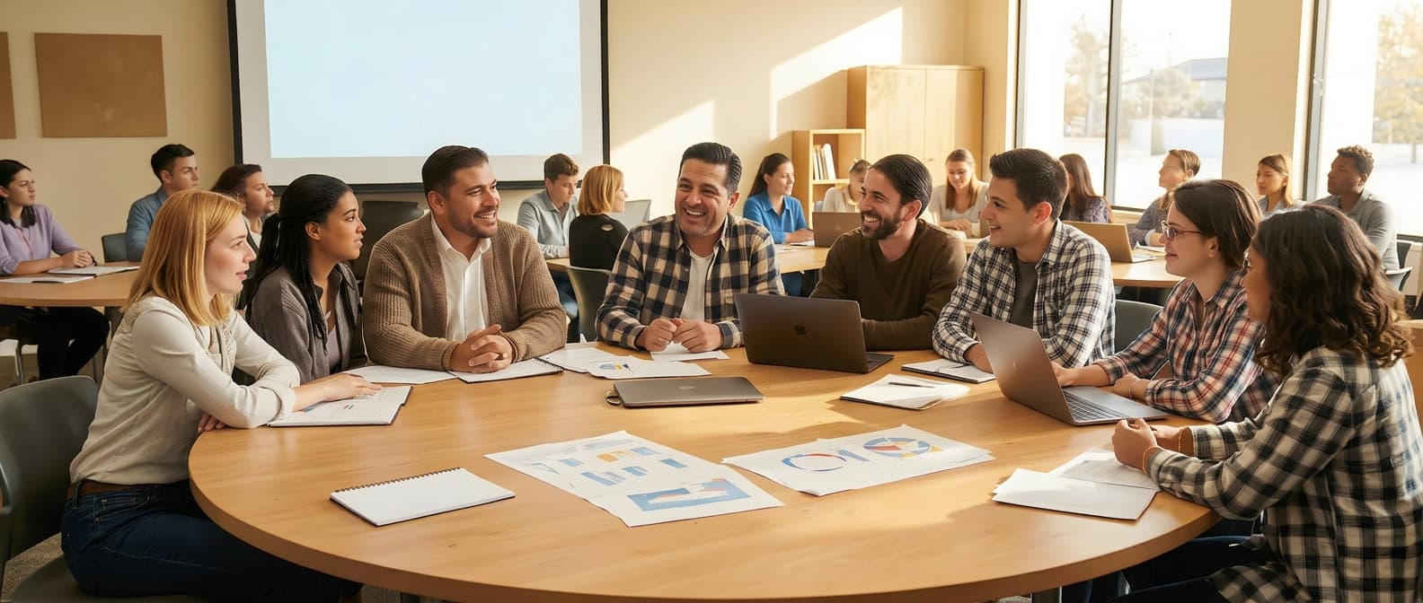 HCC members collaborating around a table